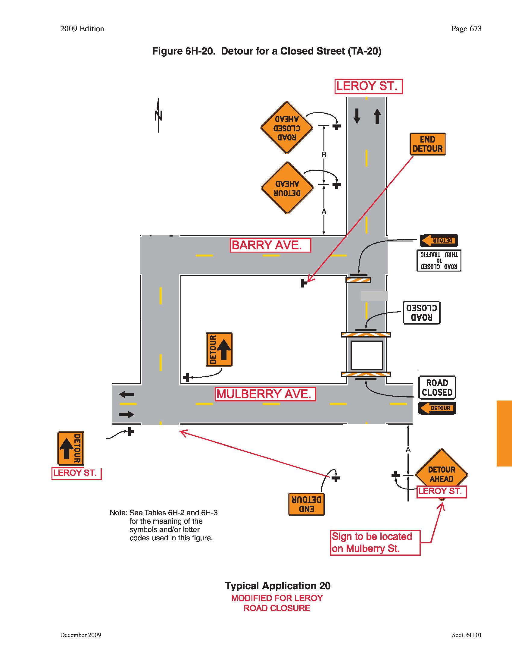 Leroy Road Closure Detour Map (JPG)