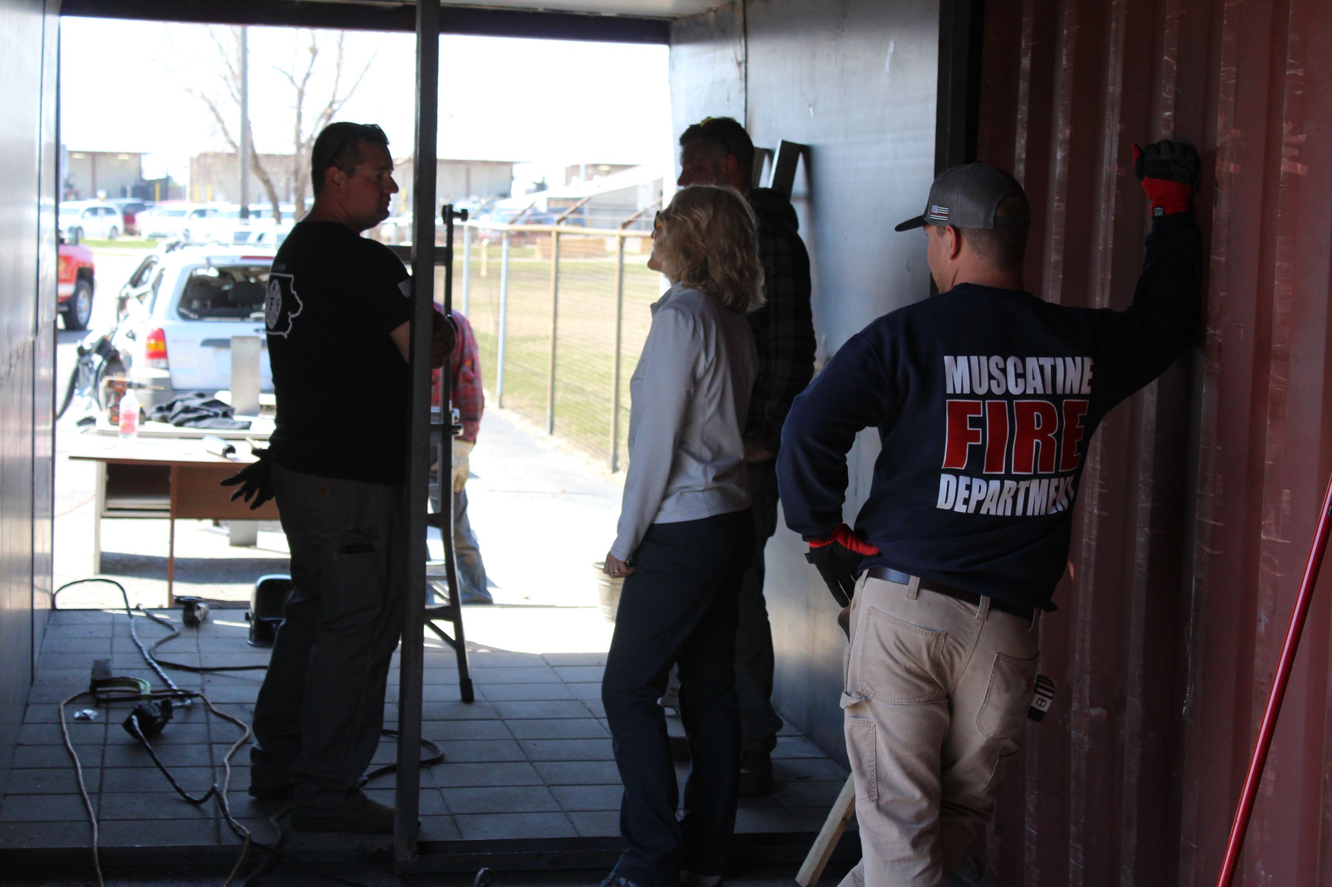 Fire Training Facility - discussing the layout (JPG) 04-11-23 